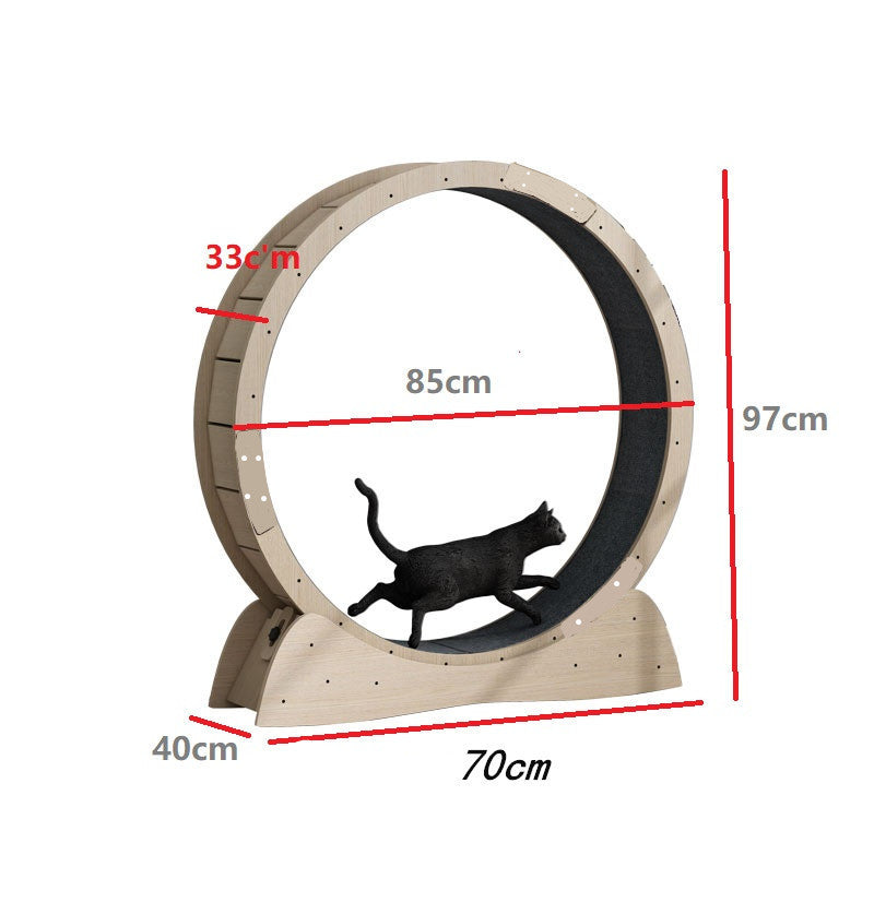 Wooden Cat Exercise Wheel