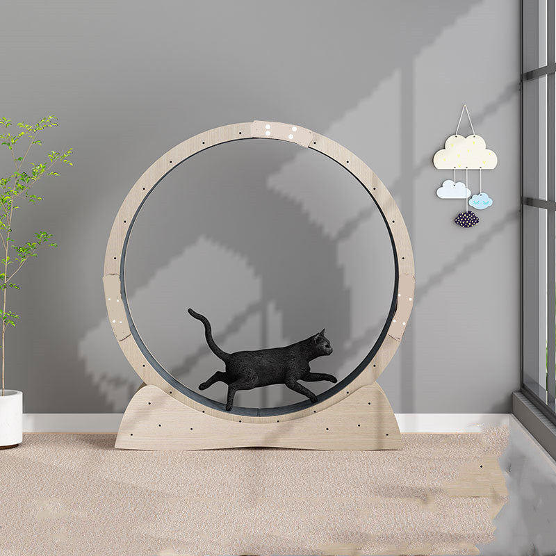 Wooden Cat Exercise Wheel