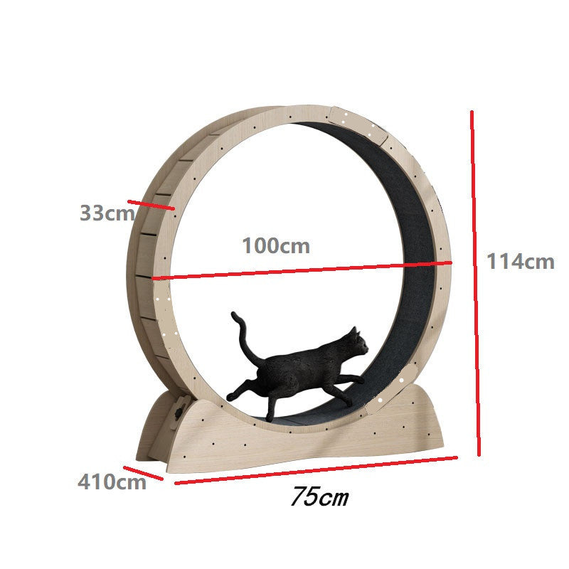 Wooden Cat Exercise Wheel