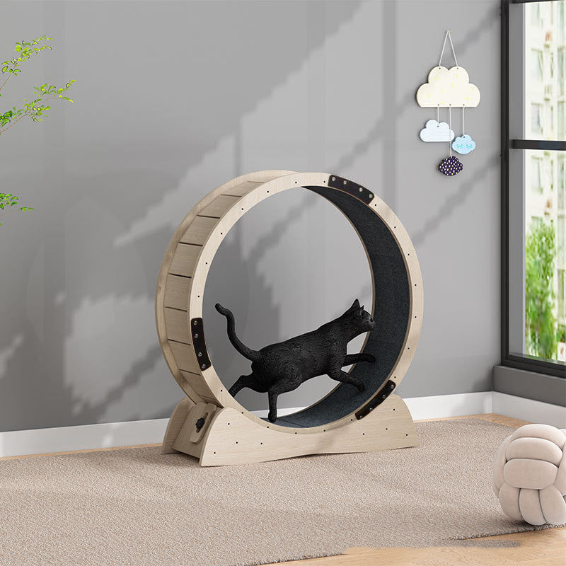Wooden Cat Exercise Wheel