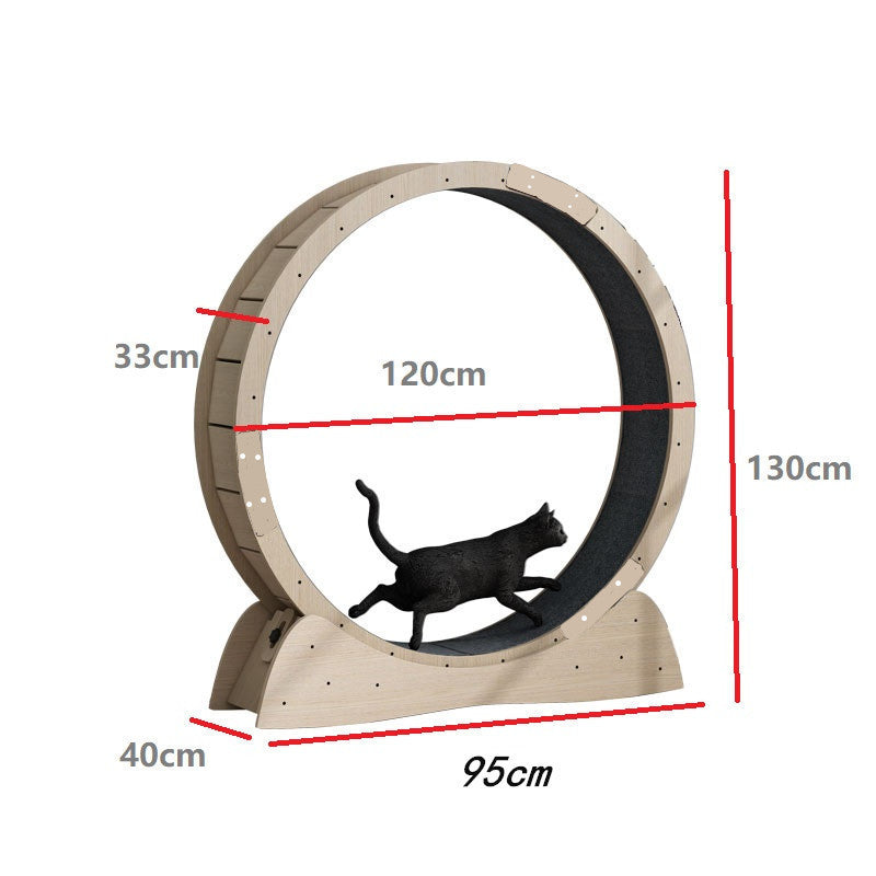 Wooden Cat Exercise Wheel
